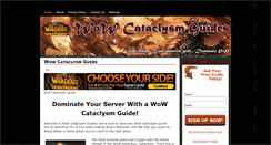 Desktop Screenshot of cataclysmwowguides.com