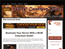 Tablet Screenshot of cataclysmwowguides.com